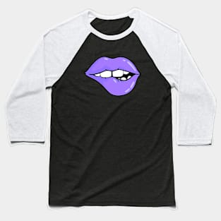 Kinky Purple Lips Baseball T-Shirt